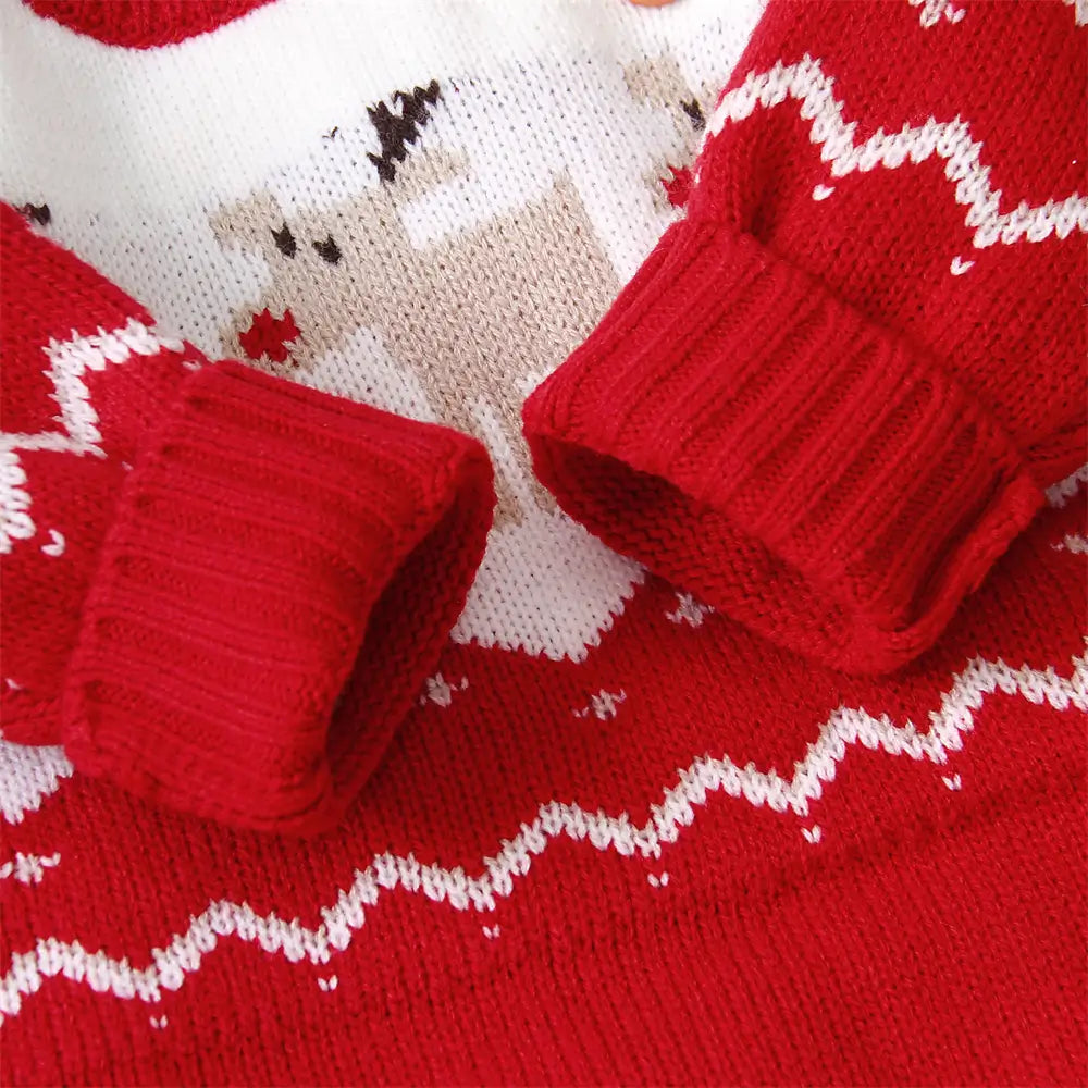Christmas Baby One Piece Sweater Reindeer Warm Gift