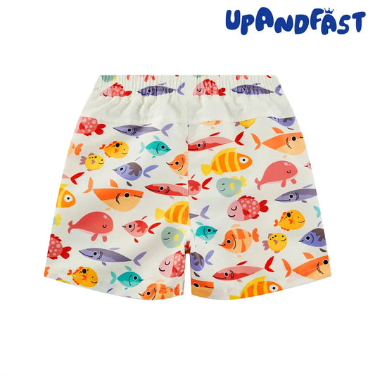 UPF 50+ Boys Swim Trunks Toddler Swimsuit-Many Fish