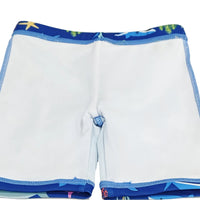 2 Piece Boy Rash Guard Set UPF 50+ Toddler Swimsuit-Blue Shark
