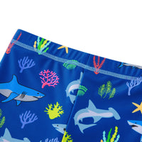 2 Piece Boy Rash Guard Set UPF 50+ Toddler Swimsuit-Blue Shark
