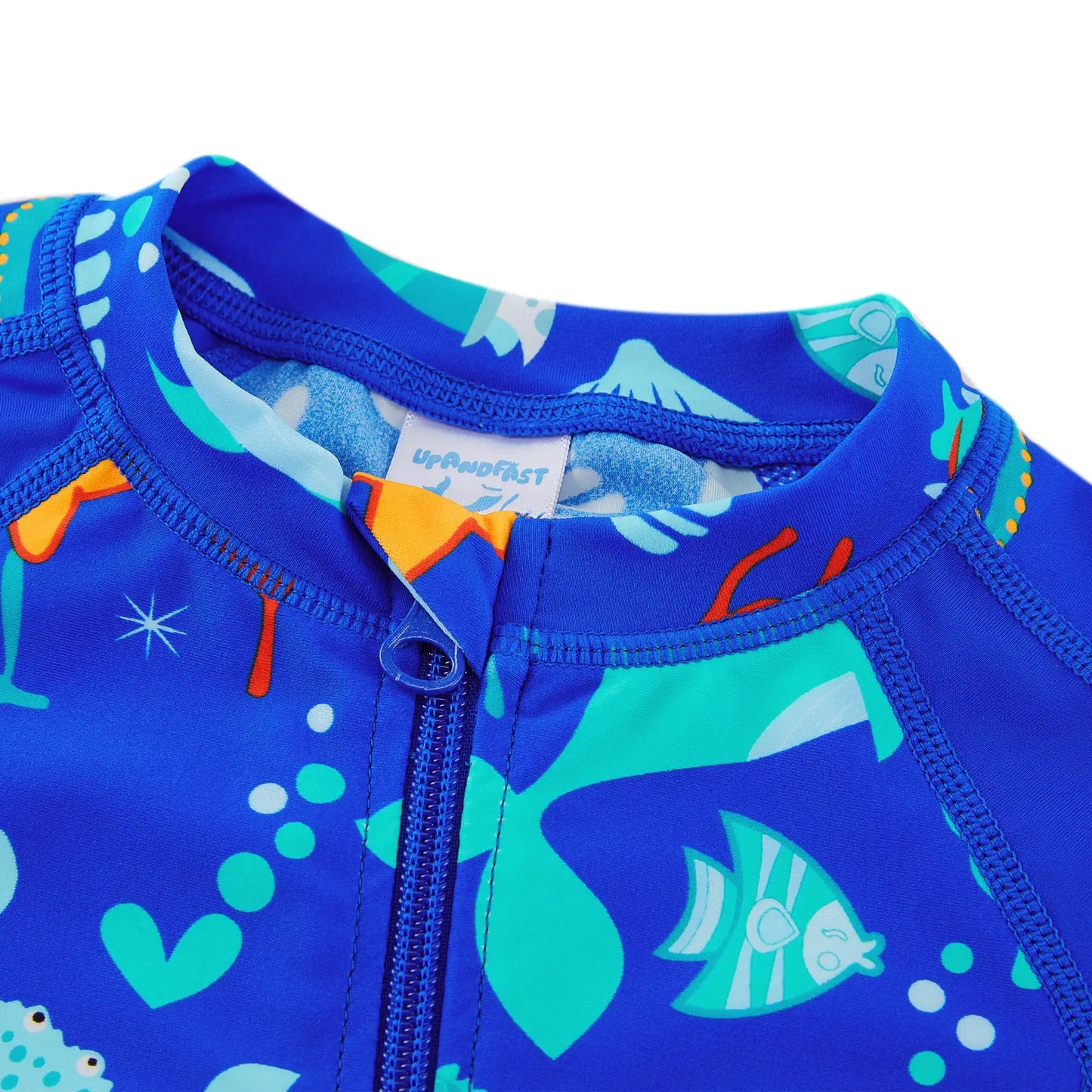 Baby Boy Full Zipper Swimsuit with UPF 50+ | Blue Whale