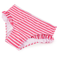 2-Piece Girls Rash Guard Set with Bikini Bottom-Beige Flower