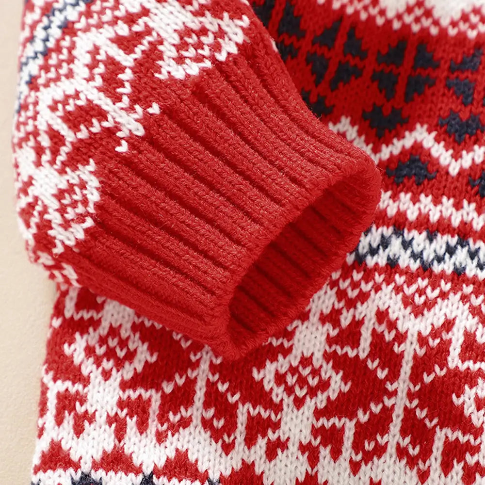 Baby Girl Christmas Sweater Elk Snow Infant Boy Pullover Top