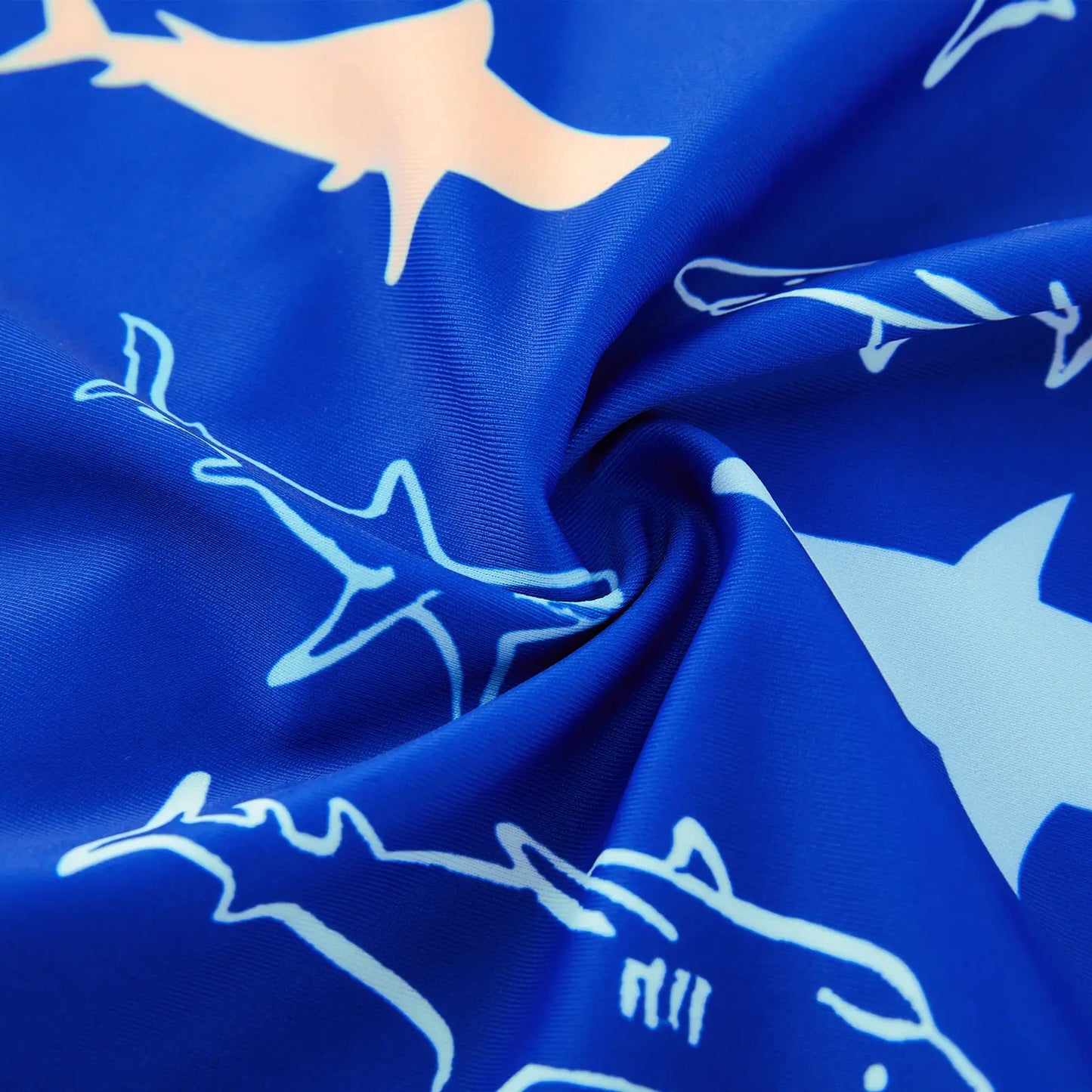 Baby Boy Full Zip Swimsuit UPF 50+ Rash Guard for Beach | Navy Shark