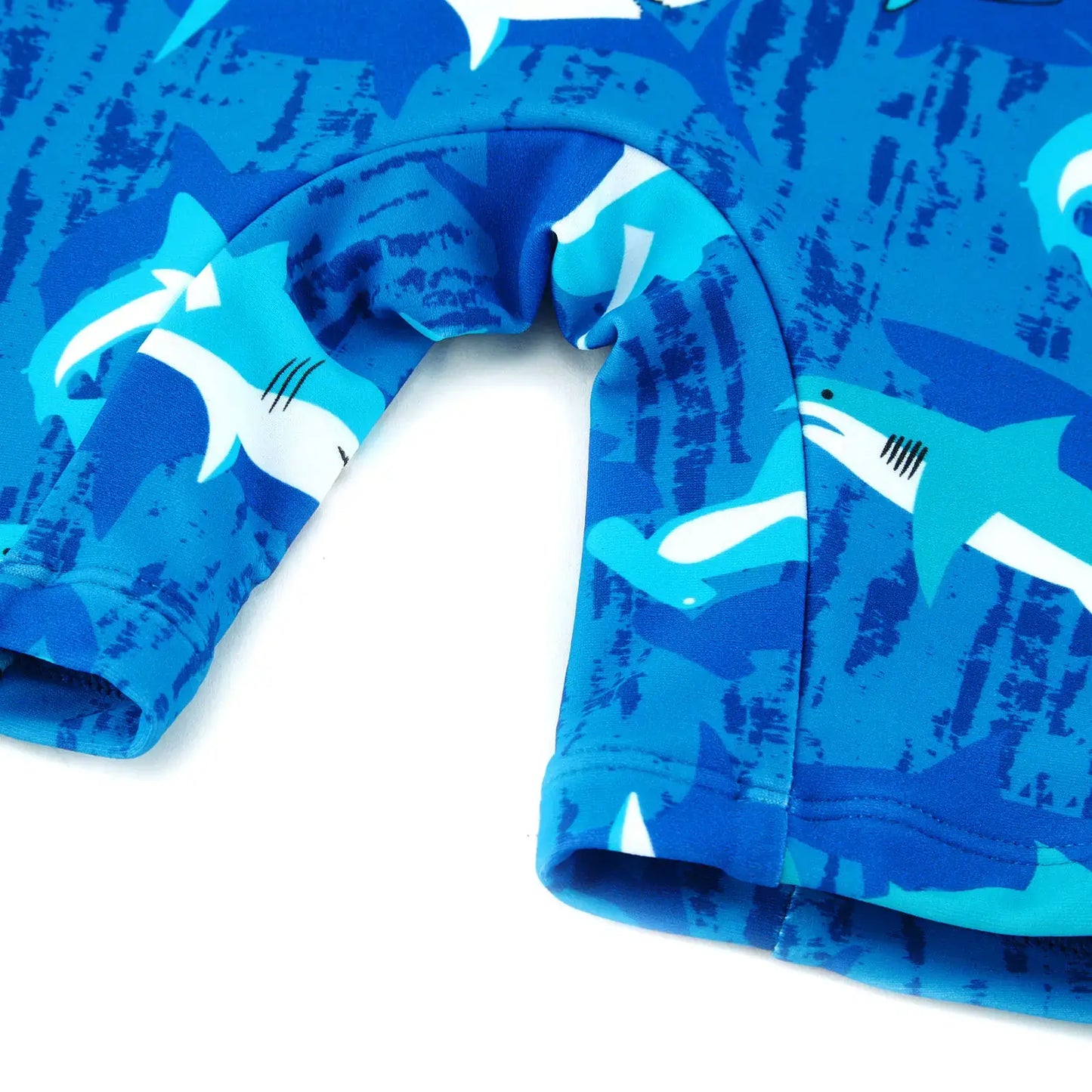 Upandfast Baby Boy One Piece Swimwear UPF 50+ Sunsuit with Sun Hat-Seablue Shark