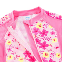 Baby Girls One Piece Sunsuit UPF 50+ Swimsuit-Pink Flower