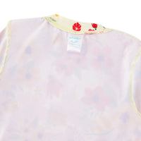 2-Piece Girls Rash Guard Set with Bikini Bottom-Beige Flower
