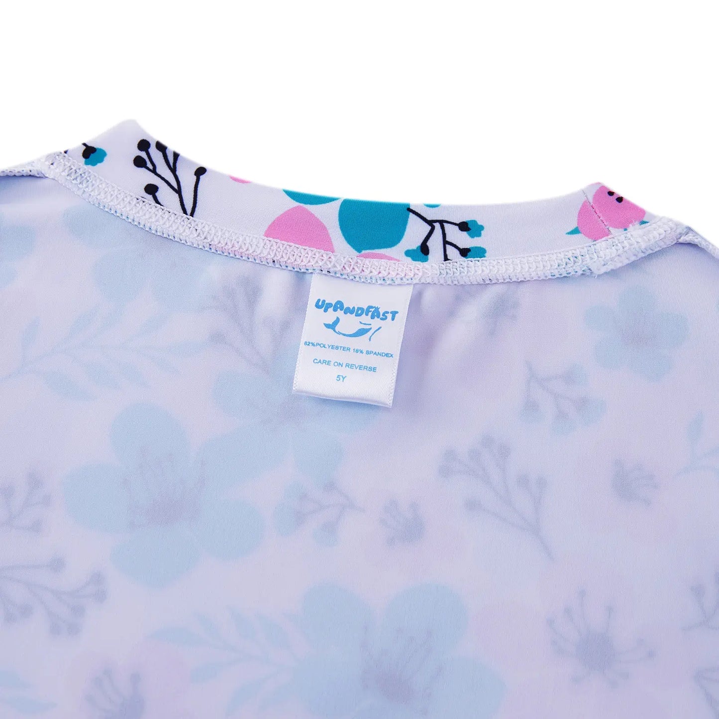 UPF 50+ Sun Protection Girl Rash Guard Set 2 Pieces-Green Flower