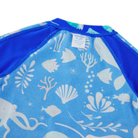 Baby Boy Full Zipper Swimsuit with UPF 50+ | Blue Whale