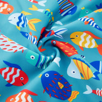 Baby Boy Swimsuit UPF 50+ Full Zipper One Piece Sunsuits|Blue Color Fish