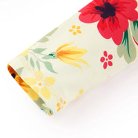 2-Piece Girls Rash Guard Set with Bikini Bottom-Beige Flower