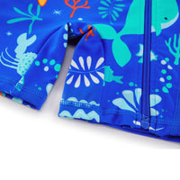 Baby Boy Full Zipper Swimsuit with UPF 50+ | Blue Whale