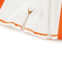 Baby Boy One Piece Sunsuit with UPF 50+ | Beige Dinosaur