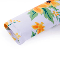 Kids Girl Swimsuit with Bikini Bottom UPF 50+ Rash Guard Set-Red Flower