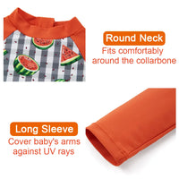 Baby Bathing Suit UPF 50+ Boys Swimsuit with Sun Hat-Watermelon