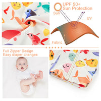 UPF 50+ Baby Boy Swimsuit Full Zipper Sunsuit-Many Fish
