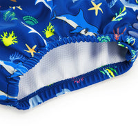 Baby Boy Swim Diapers UPF 50+ Newborn Swimsuit-Blue Shark