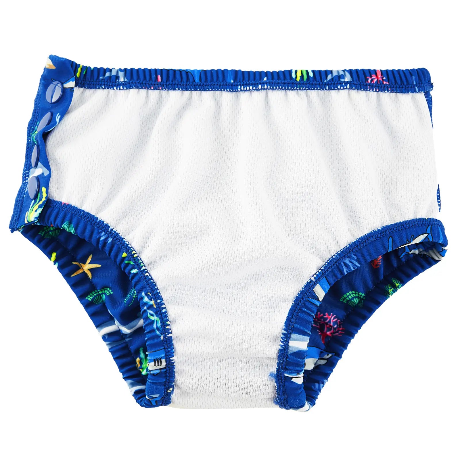 Baby Boy Swim Diapers UPF 50+ Newborn Swimsuit-Blue Shark