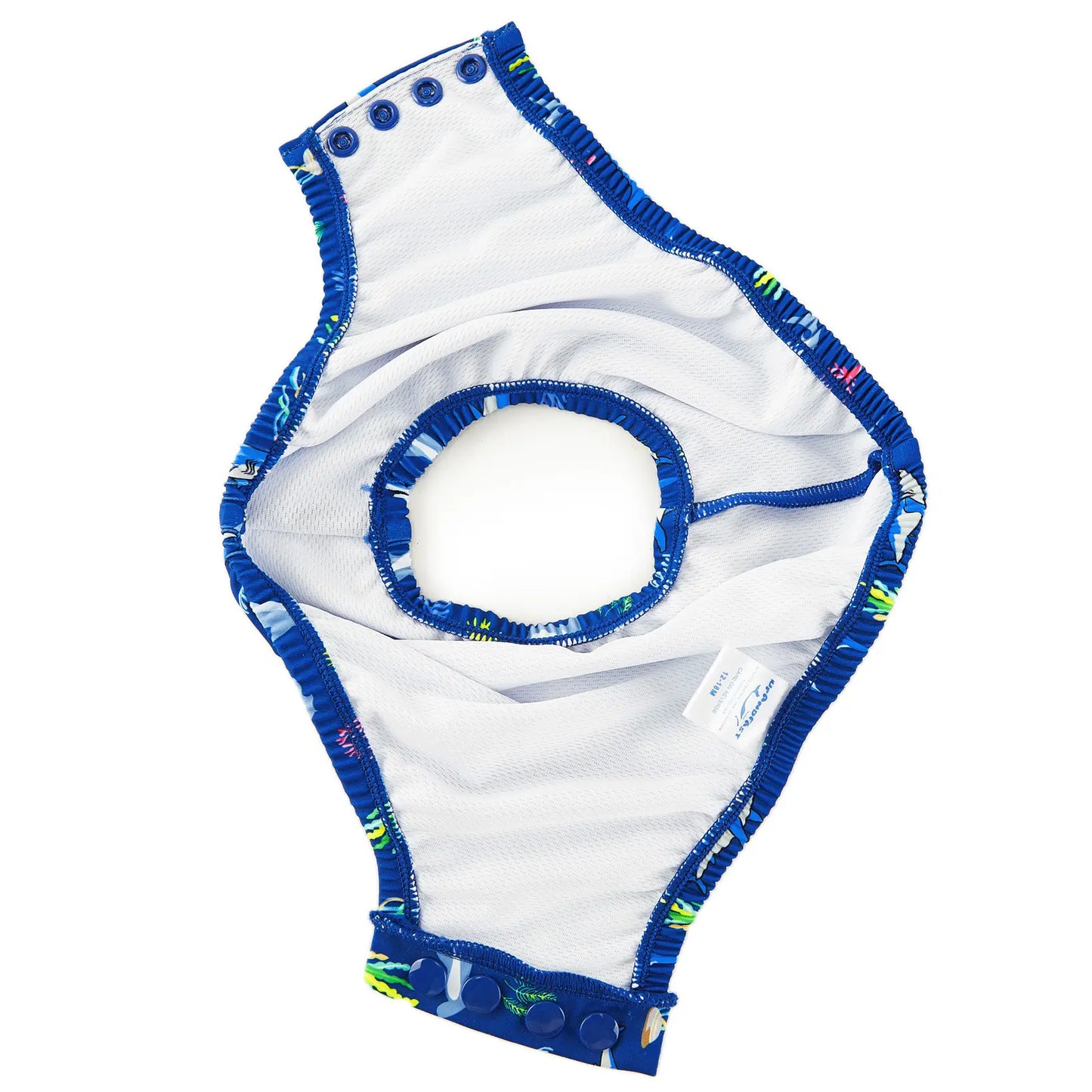 Baby Boy Swim Diapers UPF 50+ Newborn Swimsuit-Blue Shark