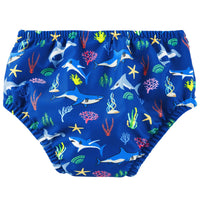 Baby Boy Swim Diapers UPF 50+ Newborn Swimsuit-Blue Shark