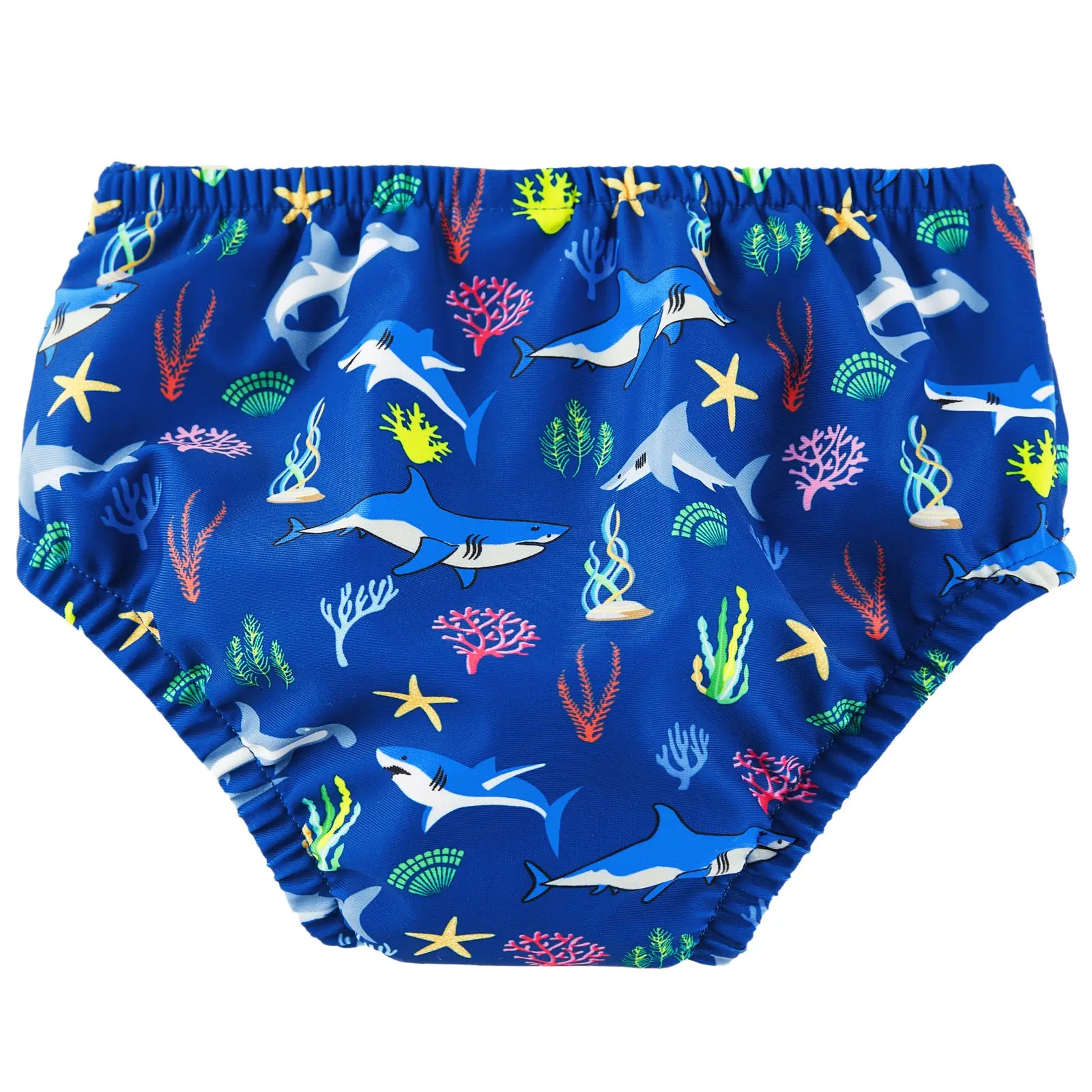 Baby Boy Swim Diapers UPF 50+ Newborn Swimsuit-Blue Shark