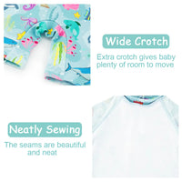 Baby Boy Swimsuit UPF 50+ Sunsuit with Sun Hat-Marine World