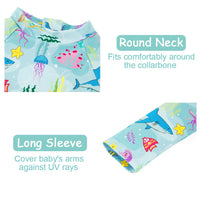 Baby Boy Swimsuit UPF 50+ Sunsuit with Sun Hat-Marine World