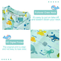 UPF 50+ Baby Boys Swimwear Full Zipper Sunsuit-Marline Life