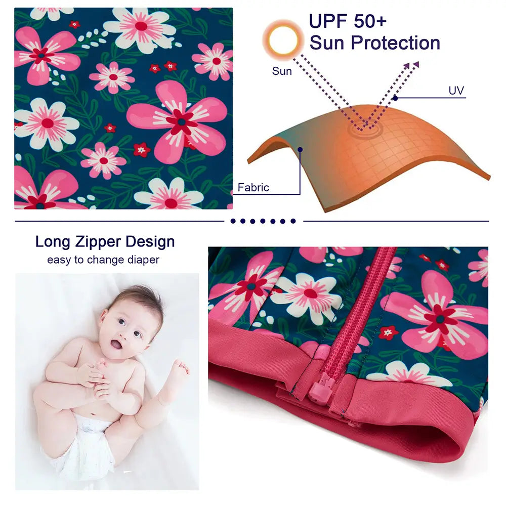 Baby girl swimsuit uv protection store