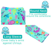 UPF 50+ Baby Girl Sunsuit Set with Sun Hat-Blue Octopus