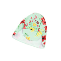 Baby Girl Swimsuit One Piece Sunsuit with UPF 50+ Sun Hat-Chinese Style