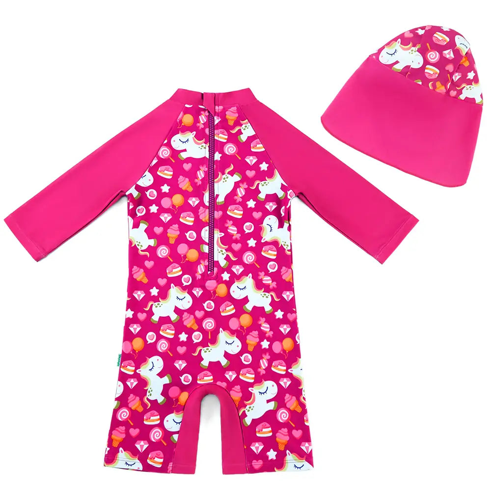 Baby girl swimsuit and hat online
