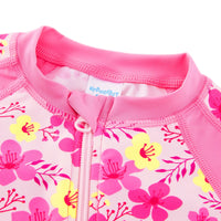 Baby Girls One Piece Sunsuit UPF 50+ Swimsuit-Pink Flower