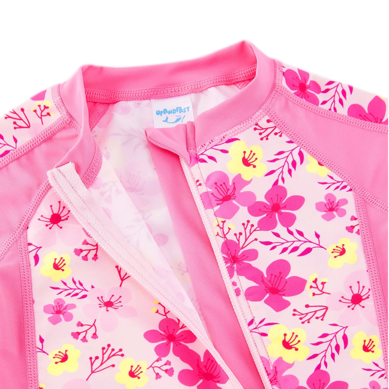 Baby Girls One Piece Sunsuit UPF 50+ Swimsuit-Pink Flower