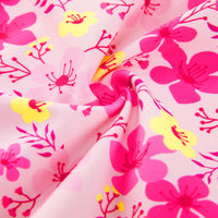 Baby Girls One Piece Sunsuit UPF 50+ Swimsuit-Pink Flower