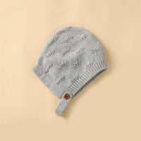 Baby One-Piece Button Sweater with Hat Toddler Cardigan Set