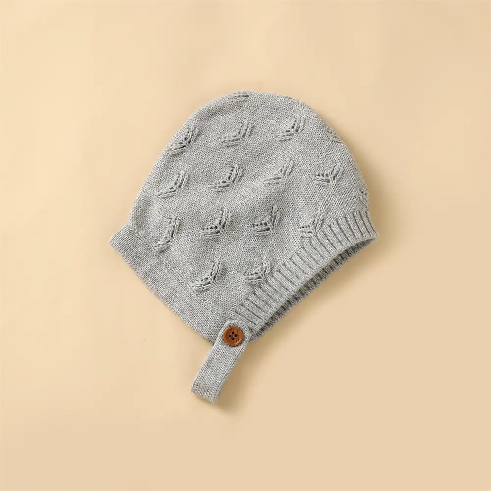 Baby One-Piece Button Sweater with Hat Toddler Cardigan Set