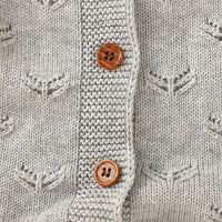 Baby One-Piece Button Sweater with Hat Toddler Cardigan Set