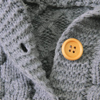 Baby Warm Knit Hooded Sweater Soft Cardigan with Button