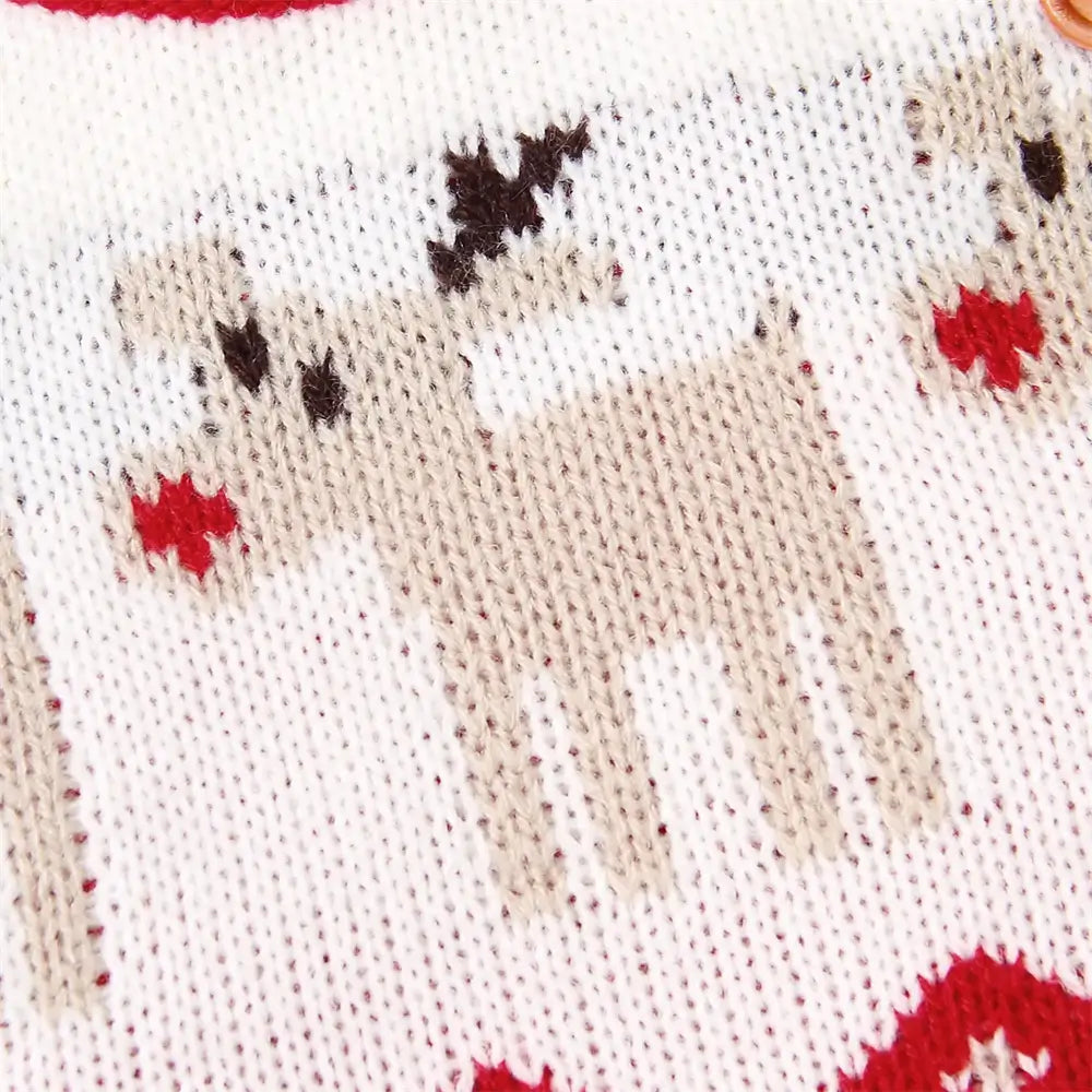 Christmas Baby Sweater Knit Reindeer Cardigan for Toddler Girl Boy