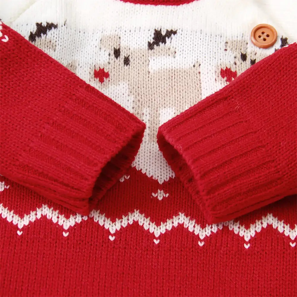 Christmas Baby Sweater Knit Reindeer Cardigan for Toddler Girl Boy