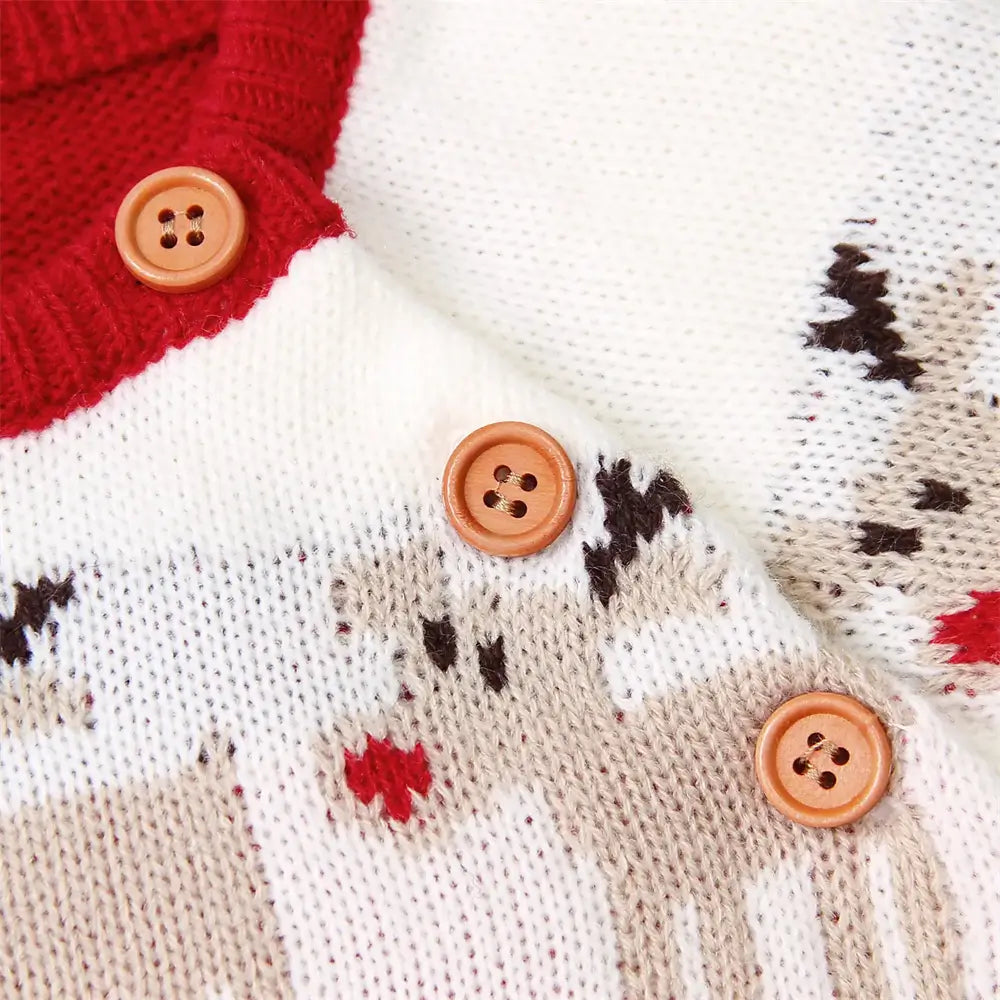 Christmas Baby Sweater Knit Reindeer Cardigan for Toddler Girl Boy