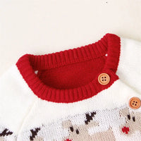 Christmas Baby Sweater Knit Reindeer Cardigan for Toddler Girl Boy