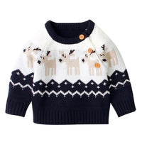 Christmas Baby Sweater Knit Reindeer Cardigan for Toddler Girl Boy