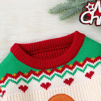 Christmas Cute Baby Sweater Top-Gingerbread Man Pattern