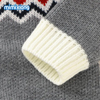 Christmas Snow Cardigan Baby One Piece Hooded Sweater