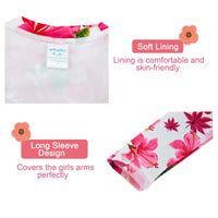 Girl Rash Guard UPF 50+ Toddler Split Swimsuit 2 pieces-Multifloral