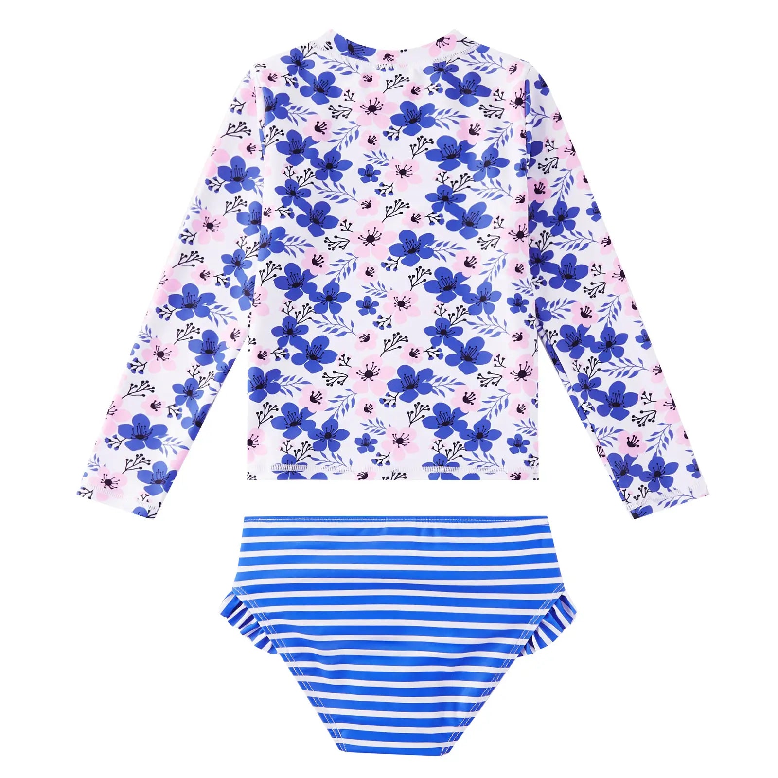 Girls Rash Guard Set UPF 50+ Swimsuit with Bikini Bottom