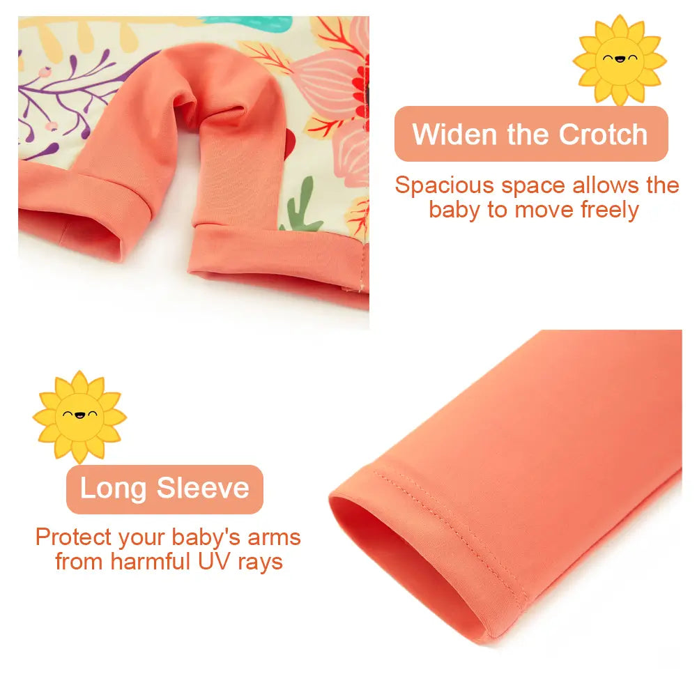 UPF50+ Swimwear Infant Full Zipper Bathing Suit-Hot Summer