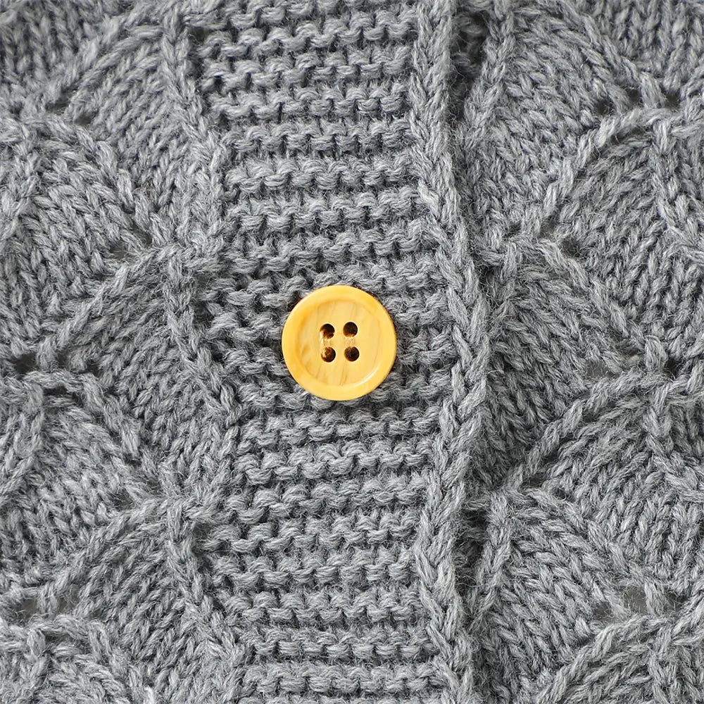 Infant Onesie Hooded Sweater Solid One-Piece Cardigan